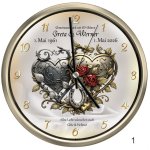 Personalisierte Fotouhr zur Eisernen Hochzeit – 65 Jahre Ehe – Individuelles Geschenk mit Namen & Datum